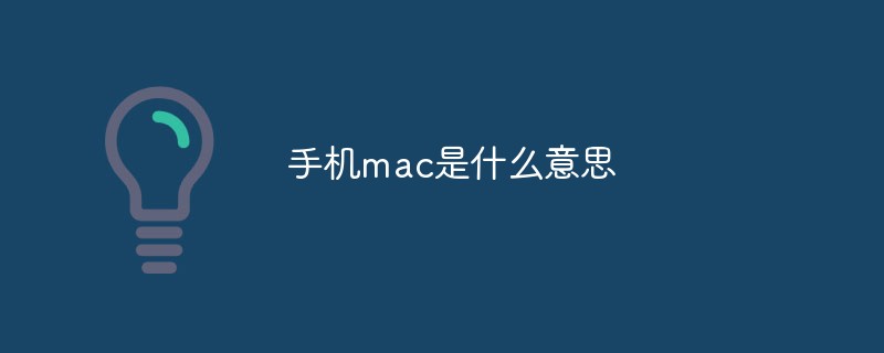 手机mac是什么意思