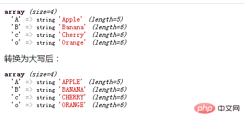PHP数组学习之更改键/值的大写或小写