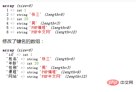 PHP数组学习之改变一维和二维数组的键key