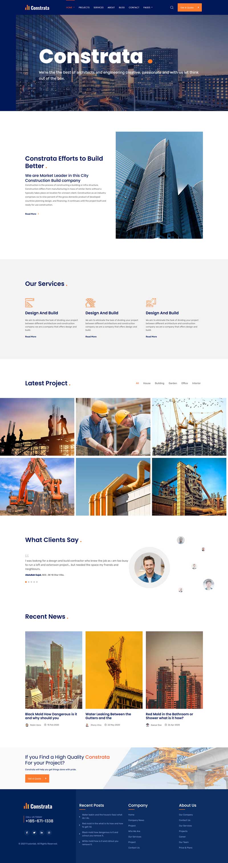 房产建筑工程企业网站模板