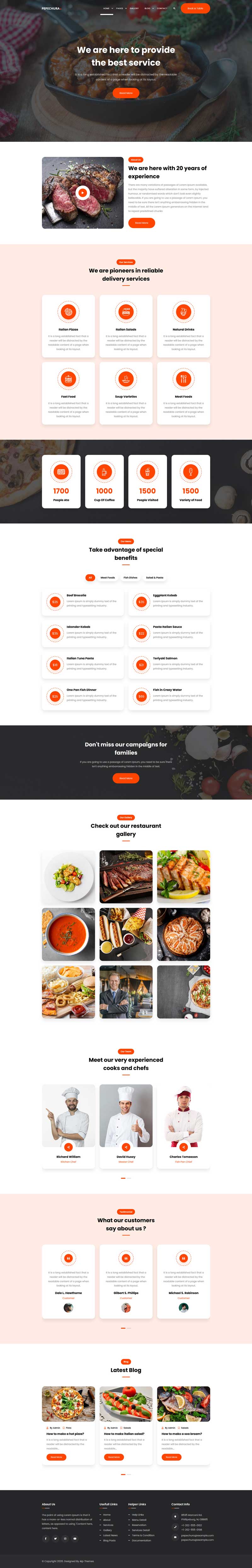 西式餐厅美食图片展示HTML模板