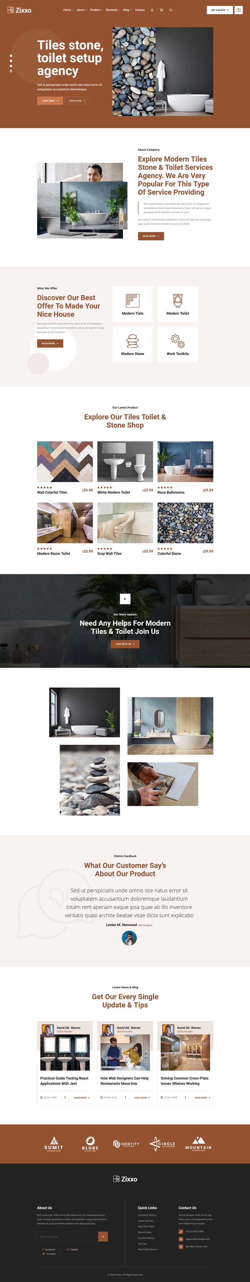 大气的洗浴设计装修公司官网html5模板