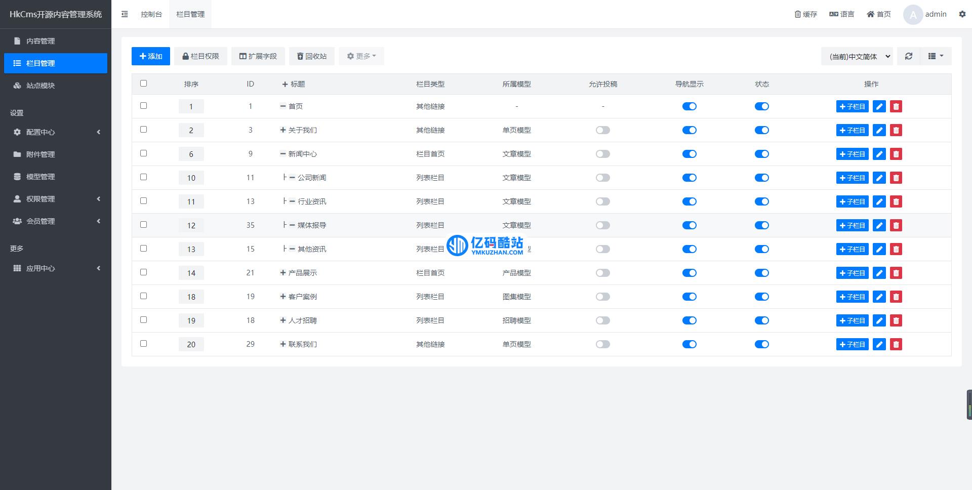 HkCms开源内容管理系统 v2.3.1.231120插图2