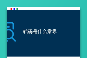 转码是什么意思
