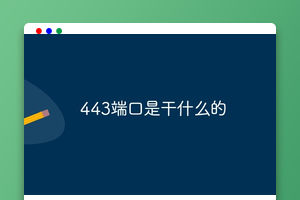 443端口是干什么的