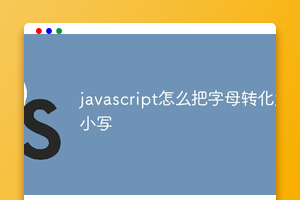 javascript怎么把字母转化为小写