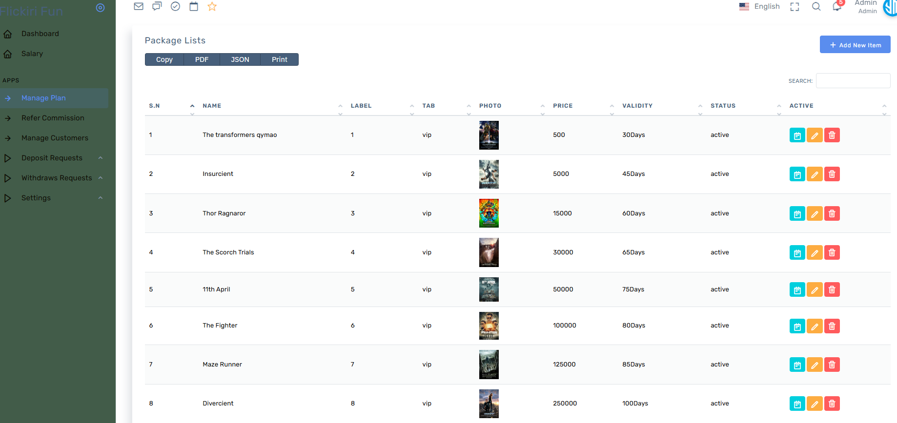 Flickiri Fun海外电影投资理财源码/英文版影视理财类源码下载插图3