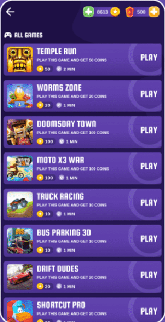 海外网赚App源码/玩游戏看广告赚积分/任务积分/试玩赚钱插图1