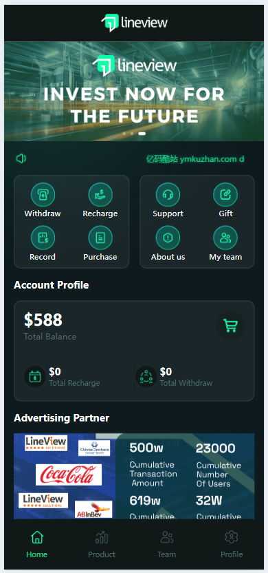 LineView海外汽车投资理财平台源码/前端HTML后端PHP插图2