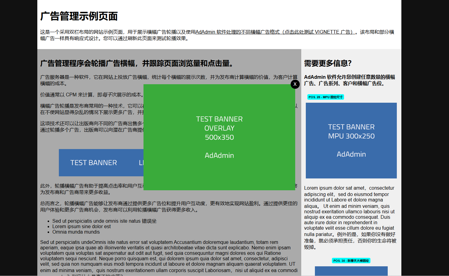 2025最新PHP多功能网站广告管理系统源码下载｜支持横幅广告投放与统计分析插图