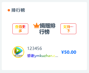 PHP打赏排行榜源码下载/WordPress小工具插图