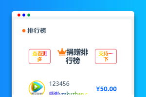 PHP打赏排行榜源码下载/WordPress小工具