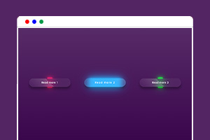 CSS3 玻璃拟态发光按钮悬停特效源码下载/圆角变形按钮动画效果