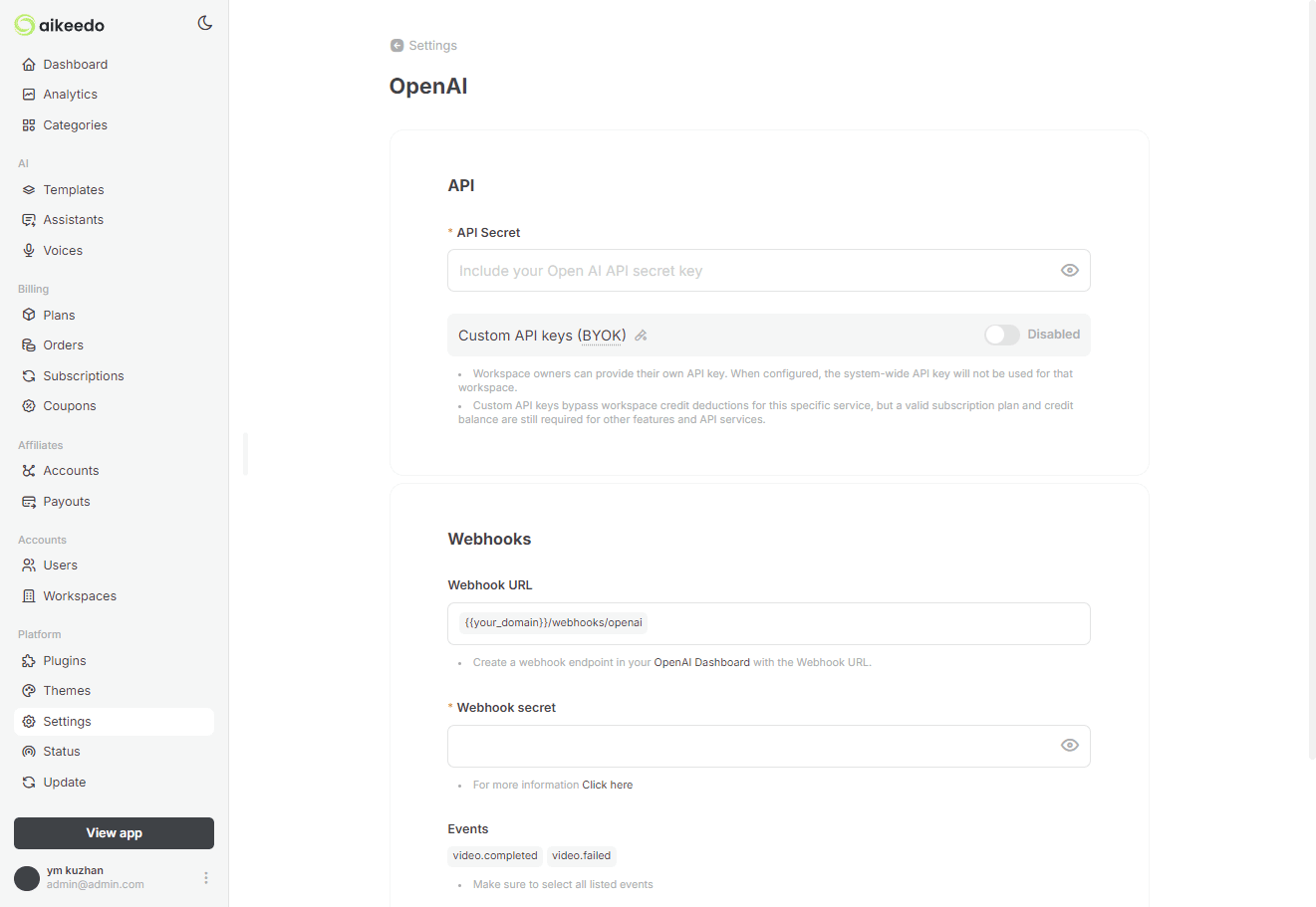 海外最新Aikeedo AI 3.9破解版/多模型AI中转系统/AI转售系统源码下载插图7