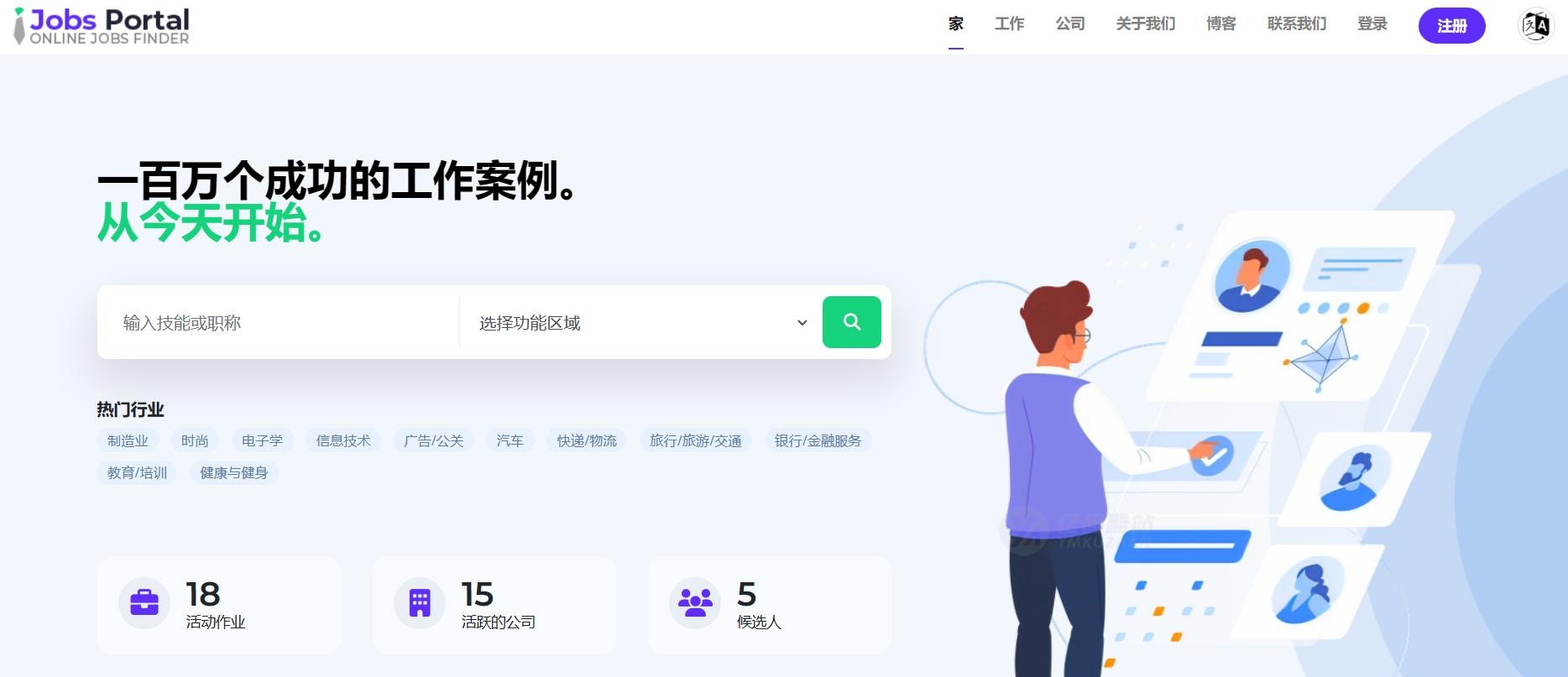 Jobs Portal求职招聘系统源码下载（PHP+MySQL）｜人力资源/招聘｜附亮点功能插图