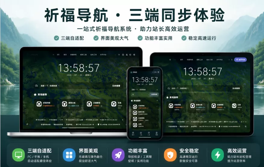 祈福导航系统V1.8功能优化批量操作站点分类插图