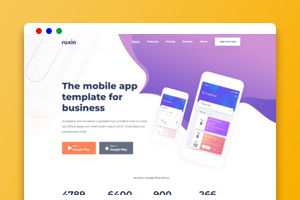 自适应APP展示HTML5模板下载 软件产品官网落地页模板 SaaS创业营销页面