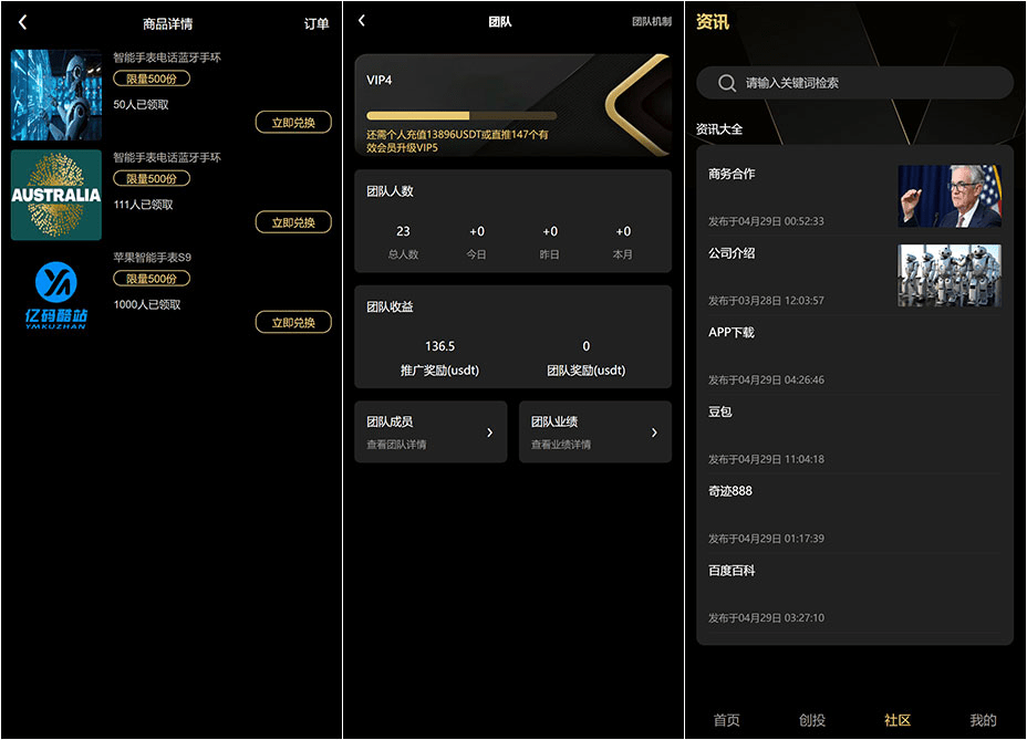 海外项目投资金融理财返利源码下载 UniApp前端+PHP后端全开源插图2