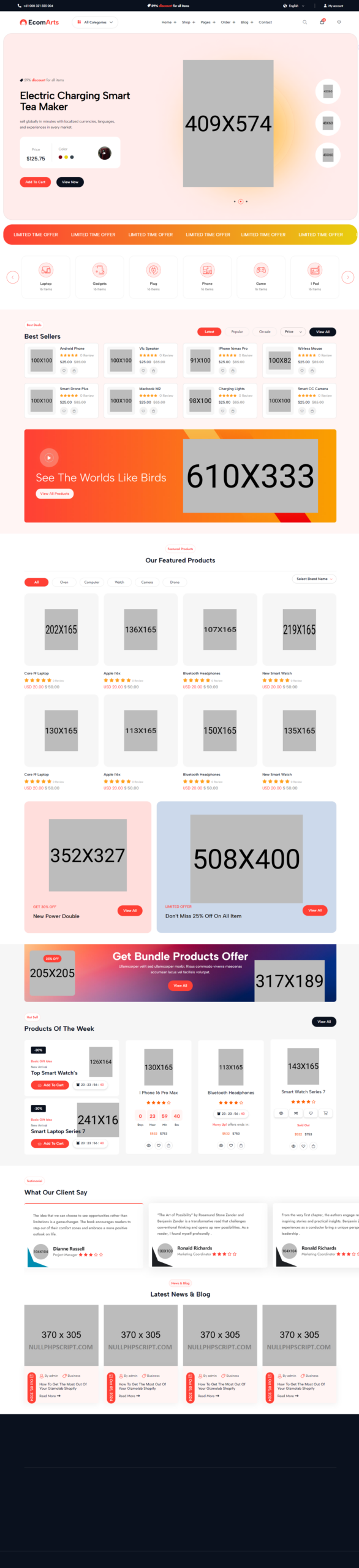 电商网站HTML5模板下载/电子商务网站模板/网店纯静态模板插图