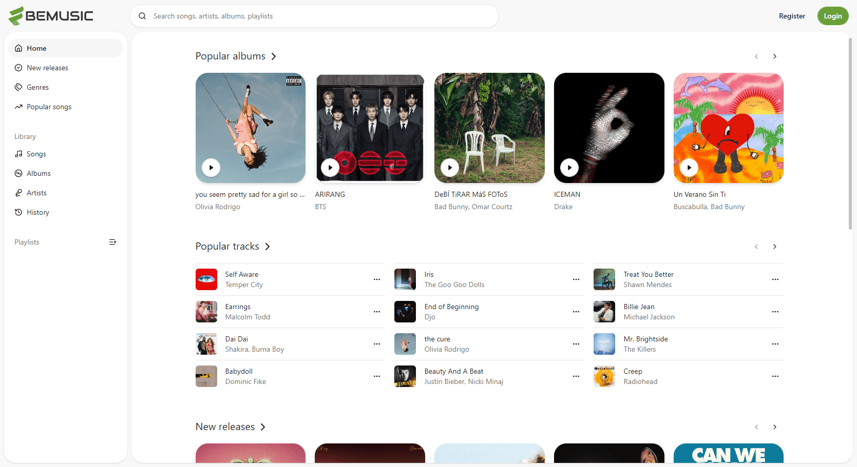 最新BeMusic 3.1.8音乐平台源码免费下载/音乐分享流媒体网站源码/在线音乐平台插图1